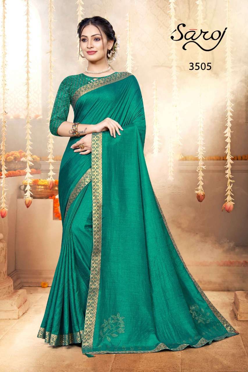 Saroj Dairy Milk Chocolate Combo Catalog Regular Wear Vichitra Silk Sarees 