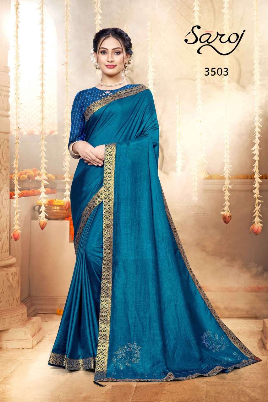 Saroj Dairy Milk Chocolate Combo Catalog Regular Wear Vichitra Silk Sarees 