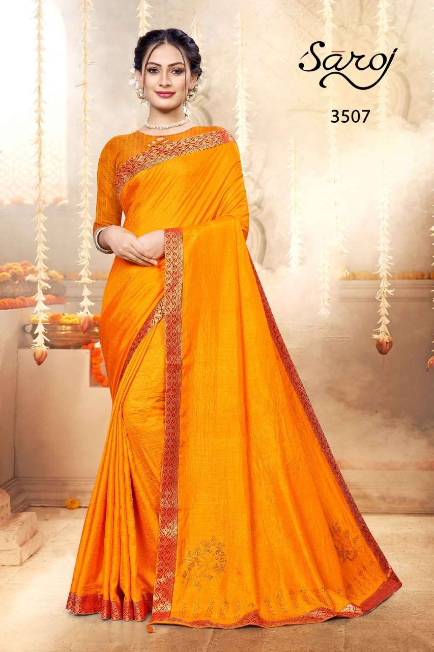 Saroj Dairy Milk Chocolate Combo Catalog Regular Wear Vichitra Silk Sarees 