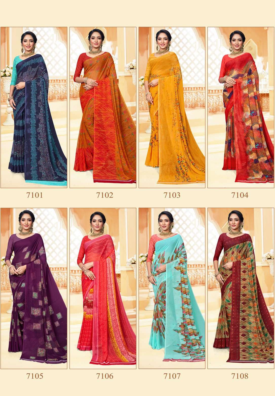 Saroj Spring Georgette Vol 2   catalog  Casual Wear Saree 