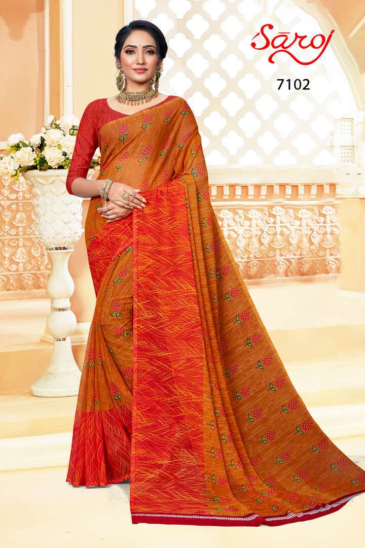 Saroj Spring Georgette Vol 2   catalog  Casual Wear Saree 