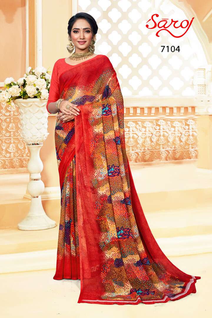 Saroj Spring Georgette Vol 2   catalog  Casual Wear Saree 