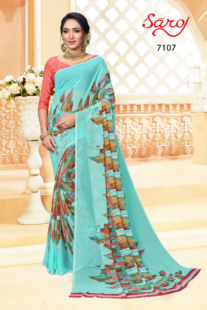 Saroj Spring Georgette Vol 2   catalog  Casual Wear Saree 