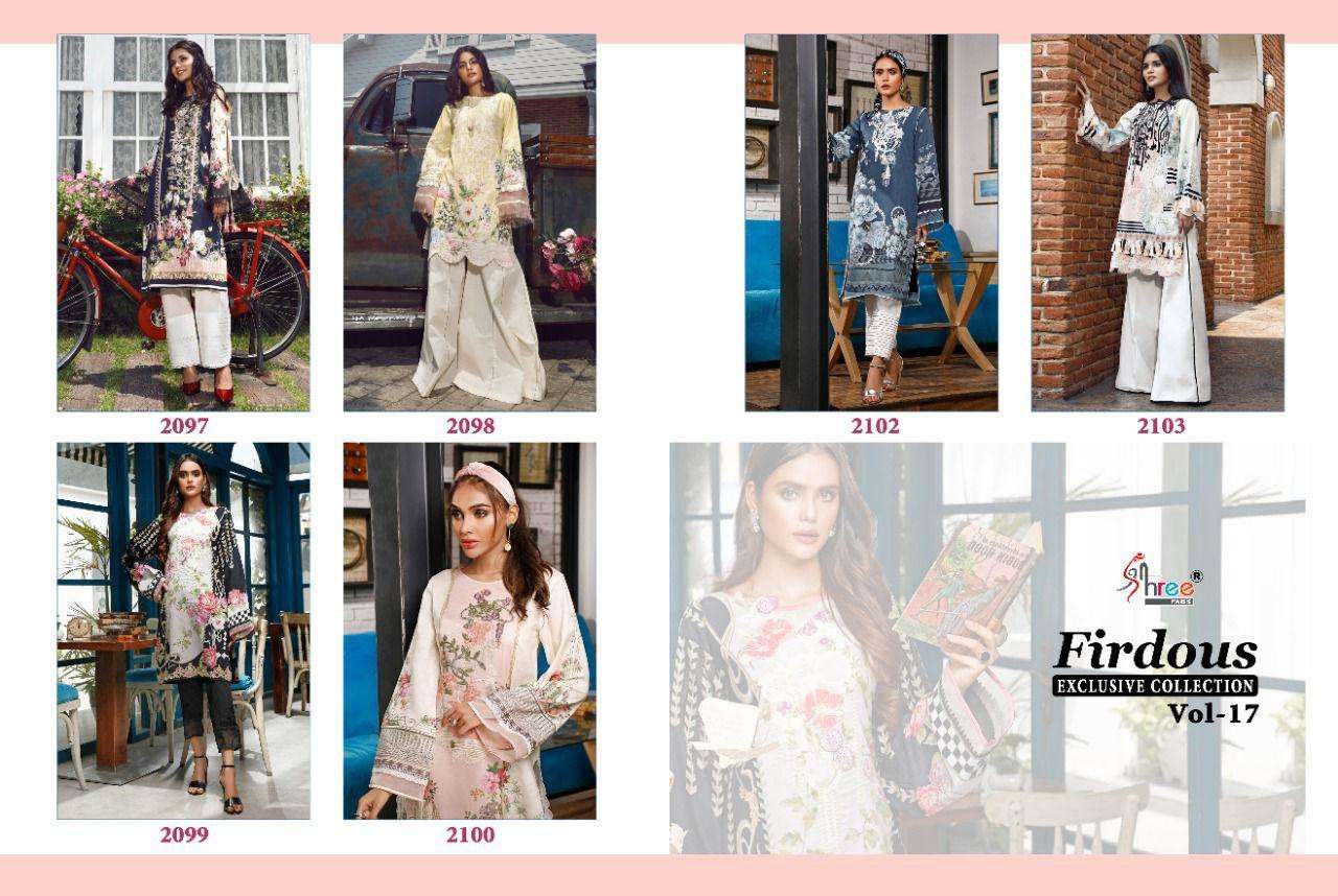 Shree Firdous Exclusive Collection vol 17 catalog Pakistani Salwar Suits