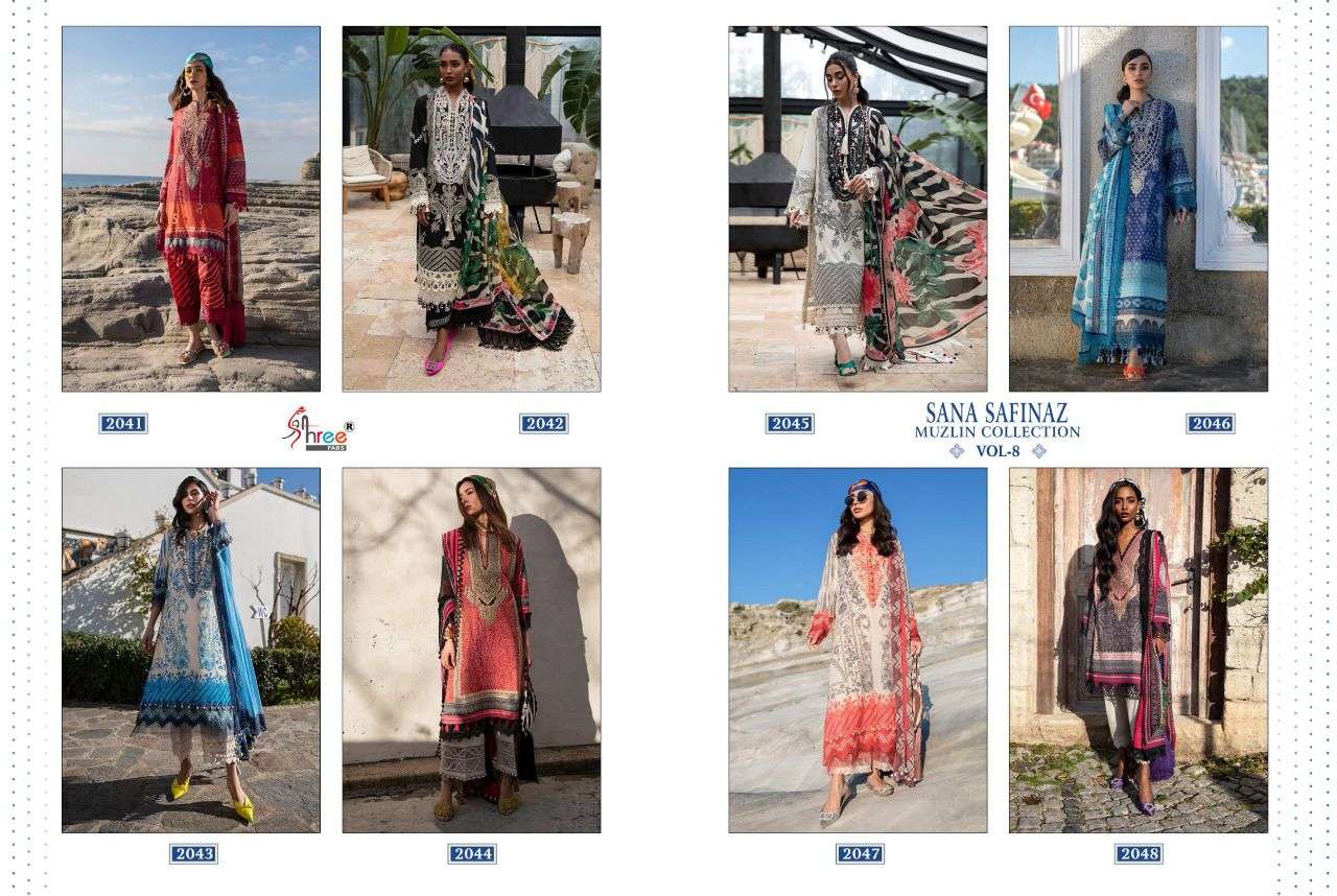Shree Sana Safinaz Muzlin Collection vol 8 catalog  Pakistani Suits