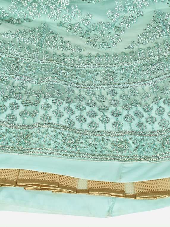  Sky Blue 1096 Embroidered Net Semi Stitched Lehenga choli collection Buy Online Lehenga at wholesale price in Surat