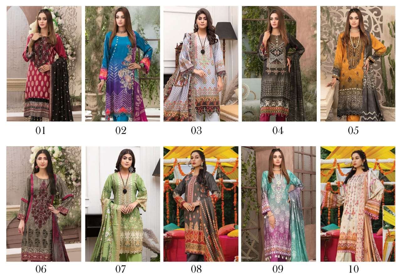 Tawakkal Parizaad Catalog Daily Wear Karachi Cotton Dress Materials