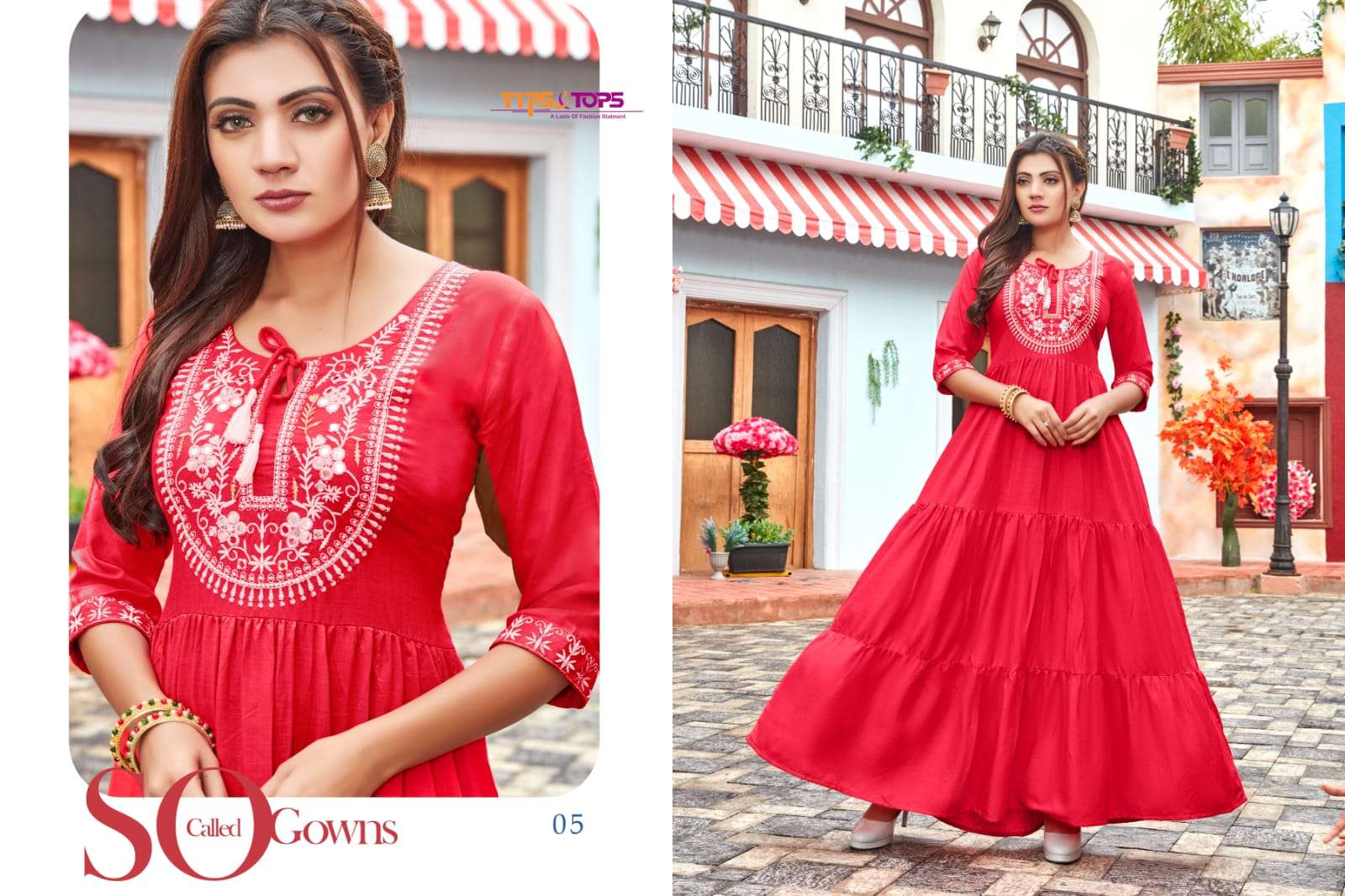 Tips & Tops Mora Vol 3 Catalog Party Wear Long Gowns