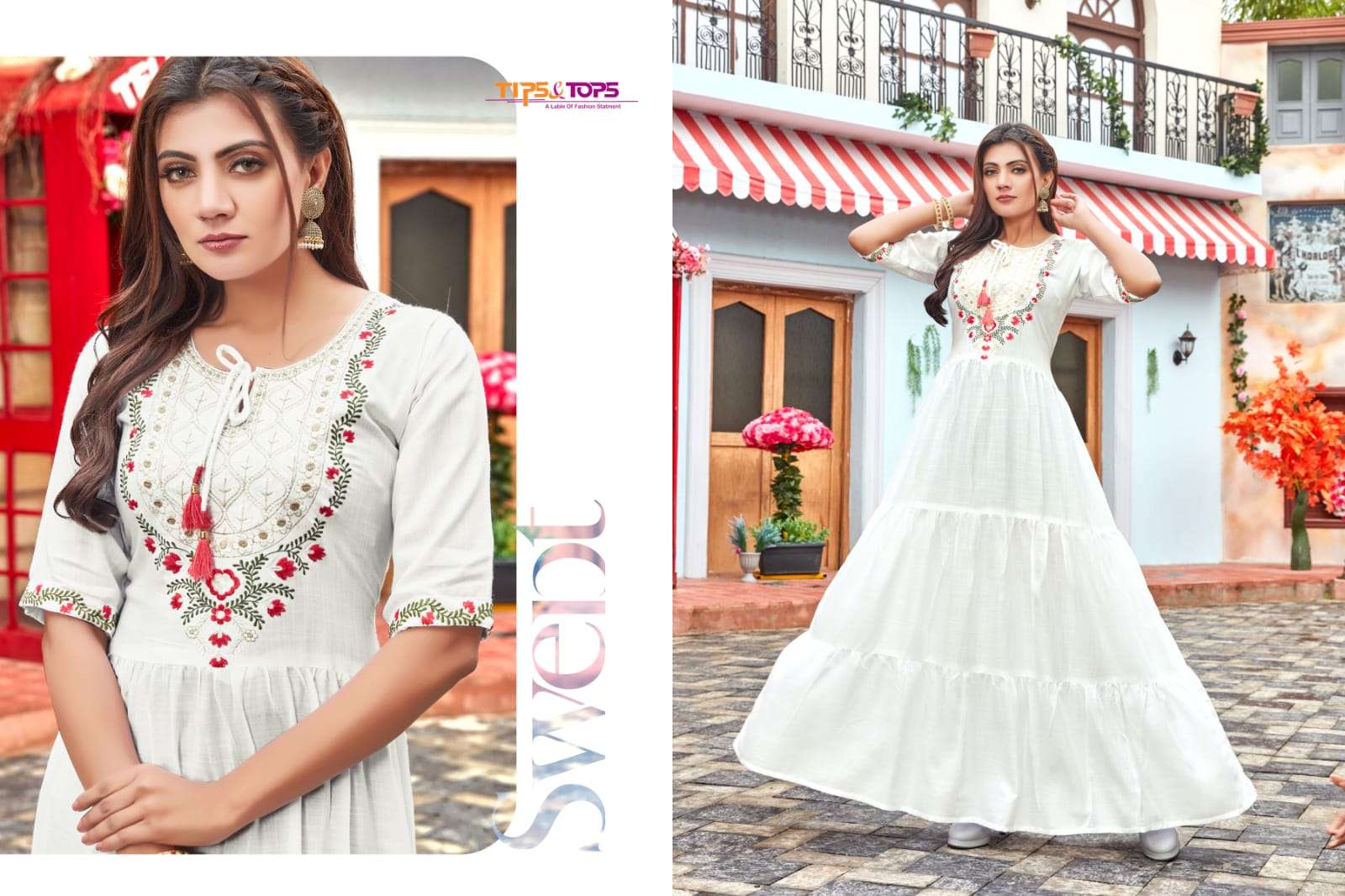 Tips & Tops Mora Vol 3 Catalog Party Wear Long Gowns