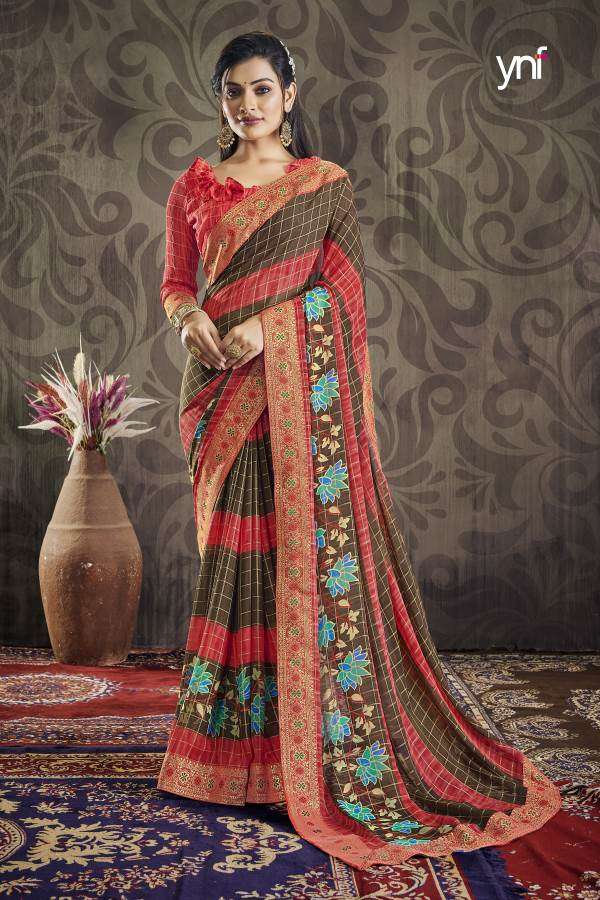 Ynf Floral Banarasi catalog  Fancy Georgette Saree 