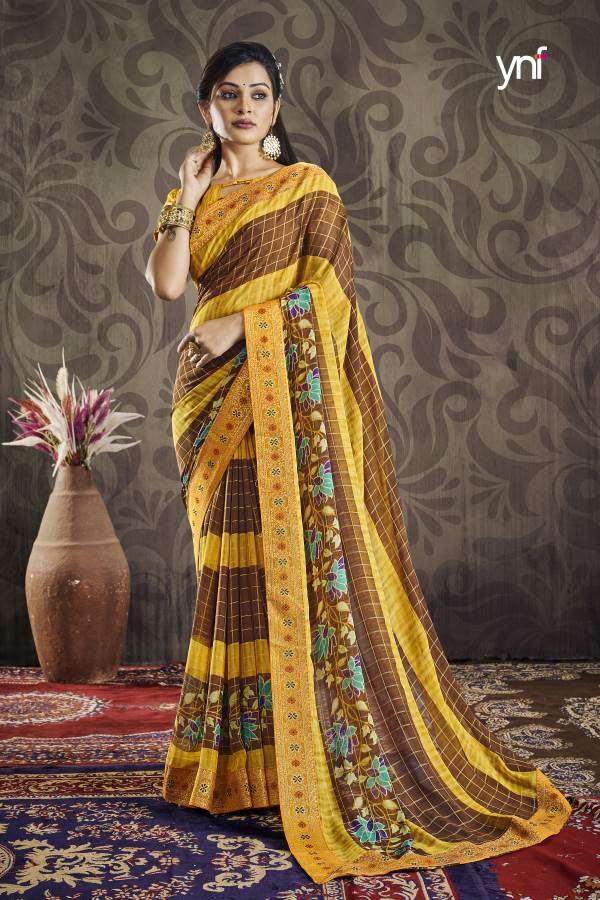 Ynf Floral Banarasi catalog  Fancy Georgette Saree 