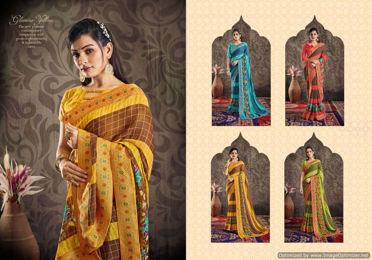 Ynf Floral Banarasi catalog  Fancy Georgette Saree 