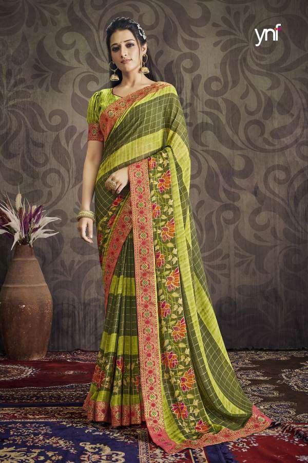 Ynf Floral Banarasi catalog  Fancy Georgette Saree 