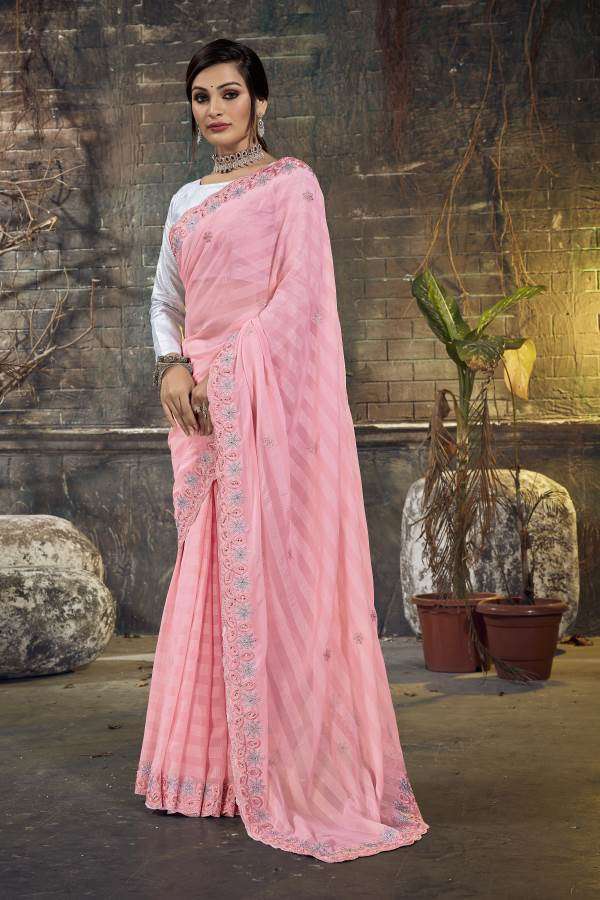 Ynf Ocean Georgette Party Wear Georgette Embroidery Sarees