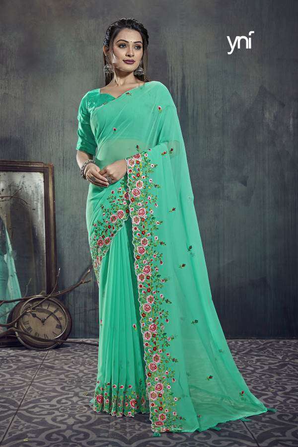 Ynf Tyaar Georgette catalogue Fancy Wear Saree 