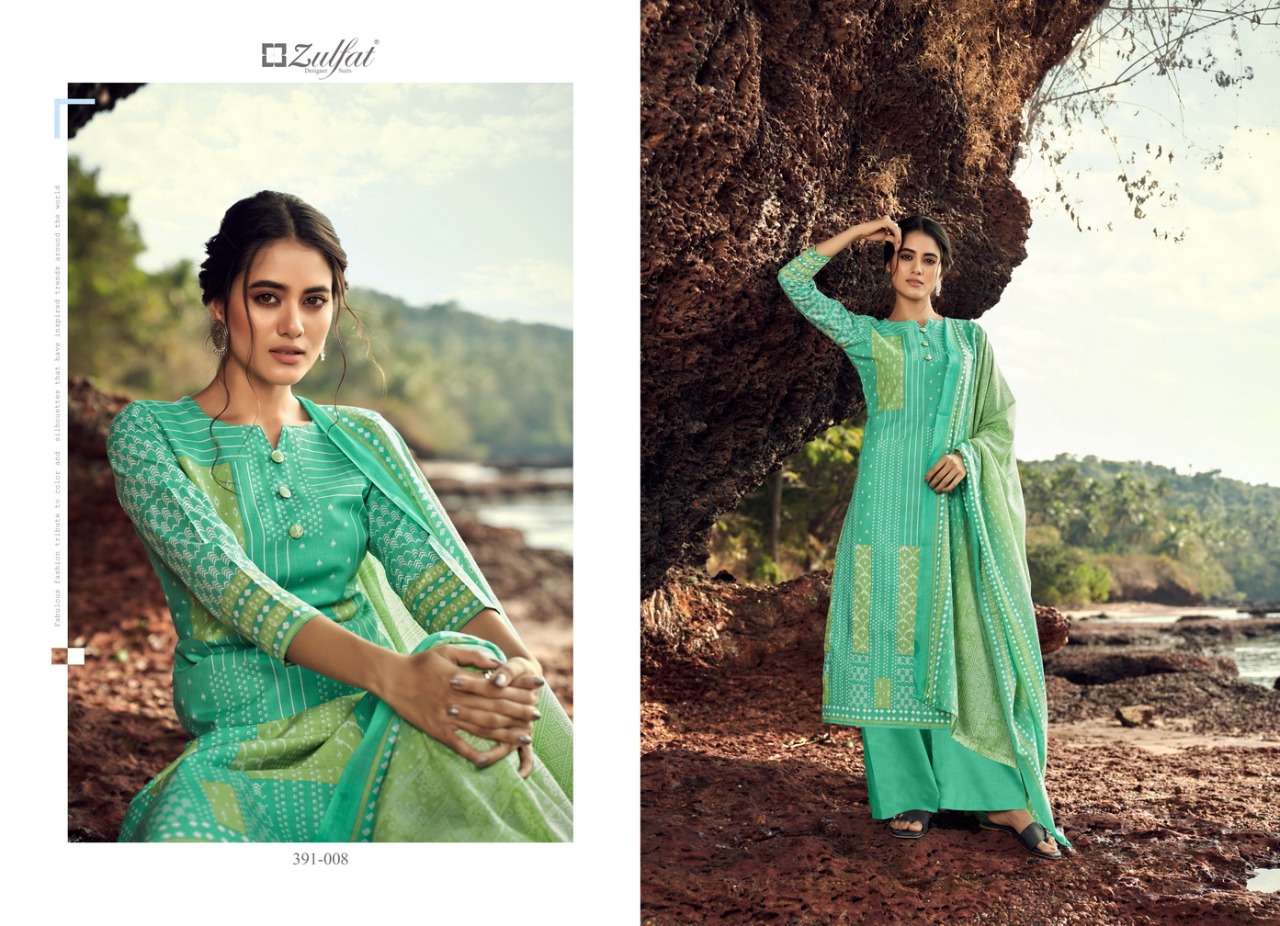 Zulfat Nazaara Catalog Pure Cotton Regular Wear Unstitched Dress Materials
