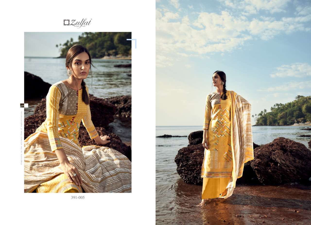 Zulfat Nazaara Catalog Pure Cotton Regular Wear Unstitched Dress Materials
