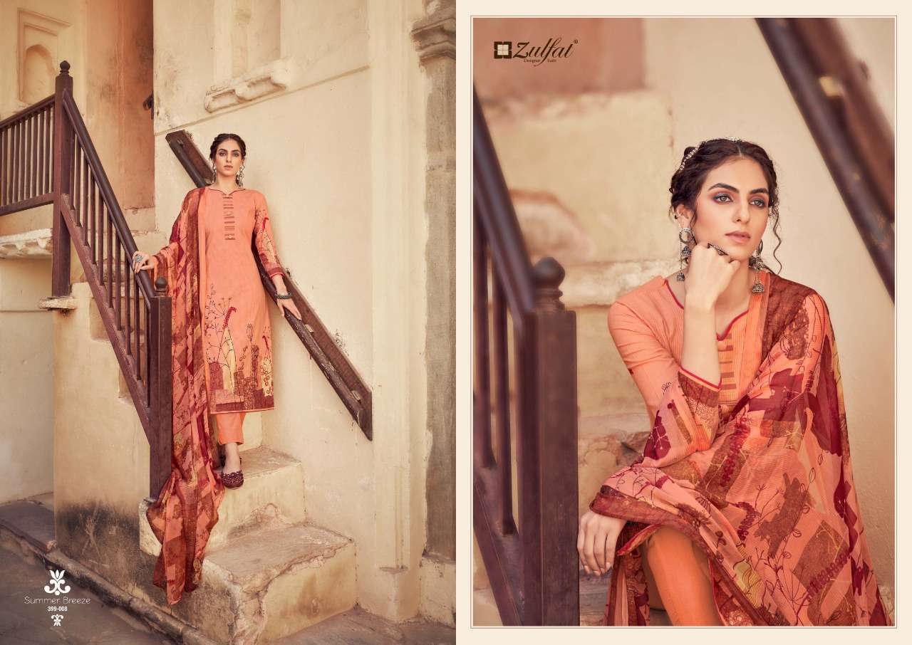 Zulfat Summer Breeze catalog  Exclusive cotton Printed Dress Material