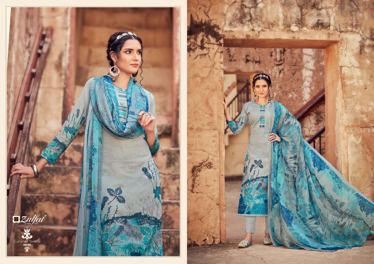 Zulfat Summer Breeze catalog  Exclusive cotton Printed Dress Material