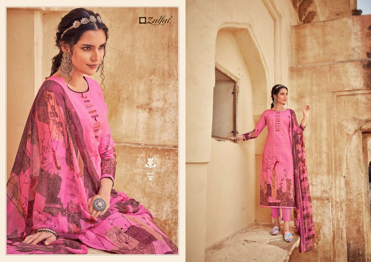 Zulfat Summer Breeze catalog  Exclusive cotton Printed Dress Material