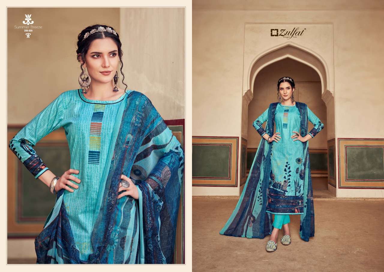 Zulfat Summer Breeze catalog  Exclusive cotton Printed Dress Material