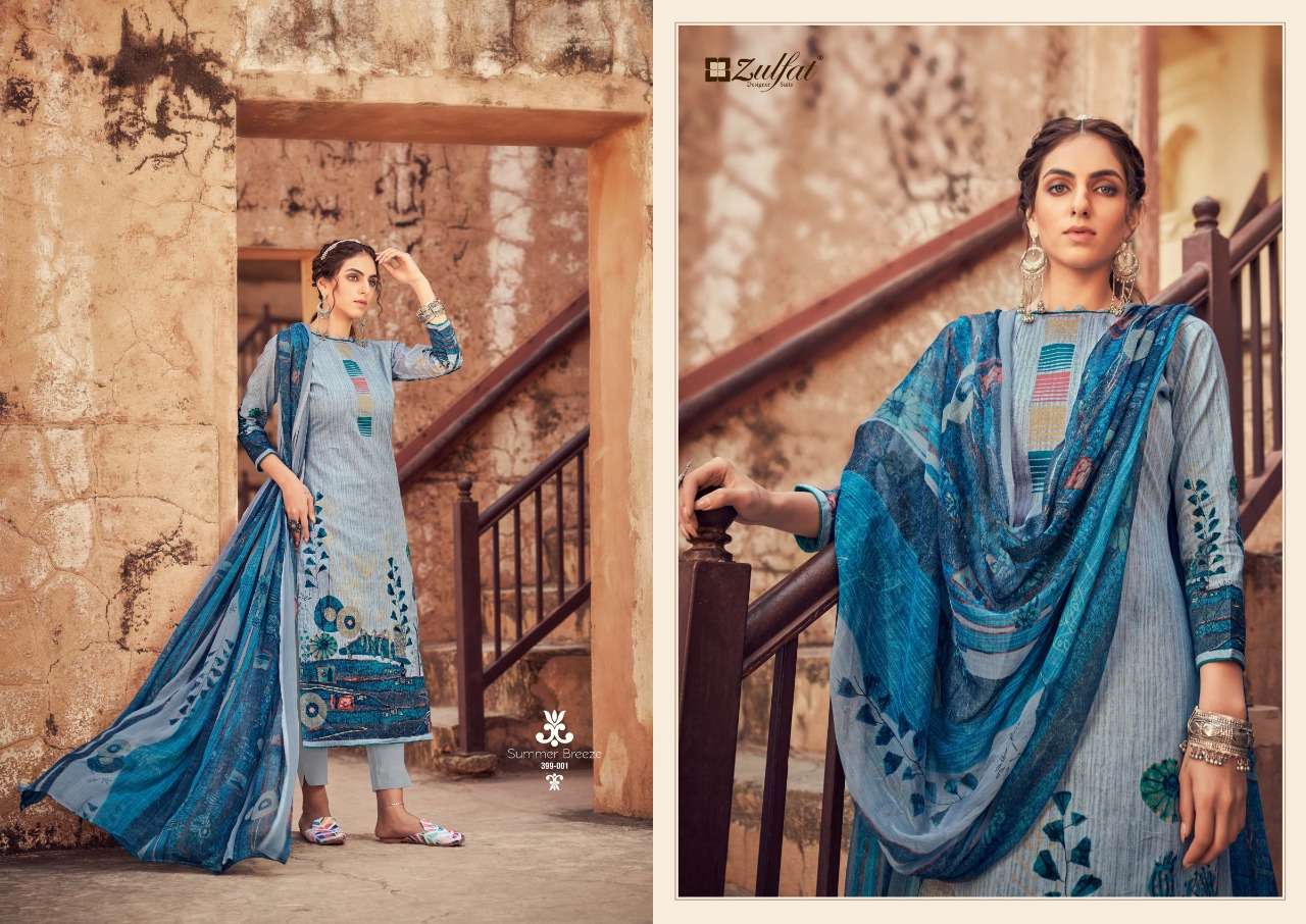 Zulfat Summer Breeze catalog  Exclusive cotton Printed Dress Material