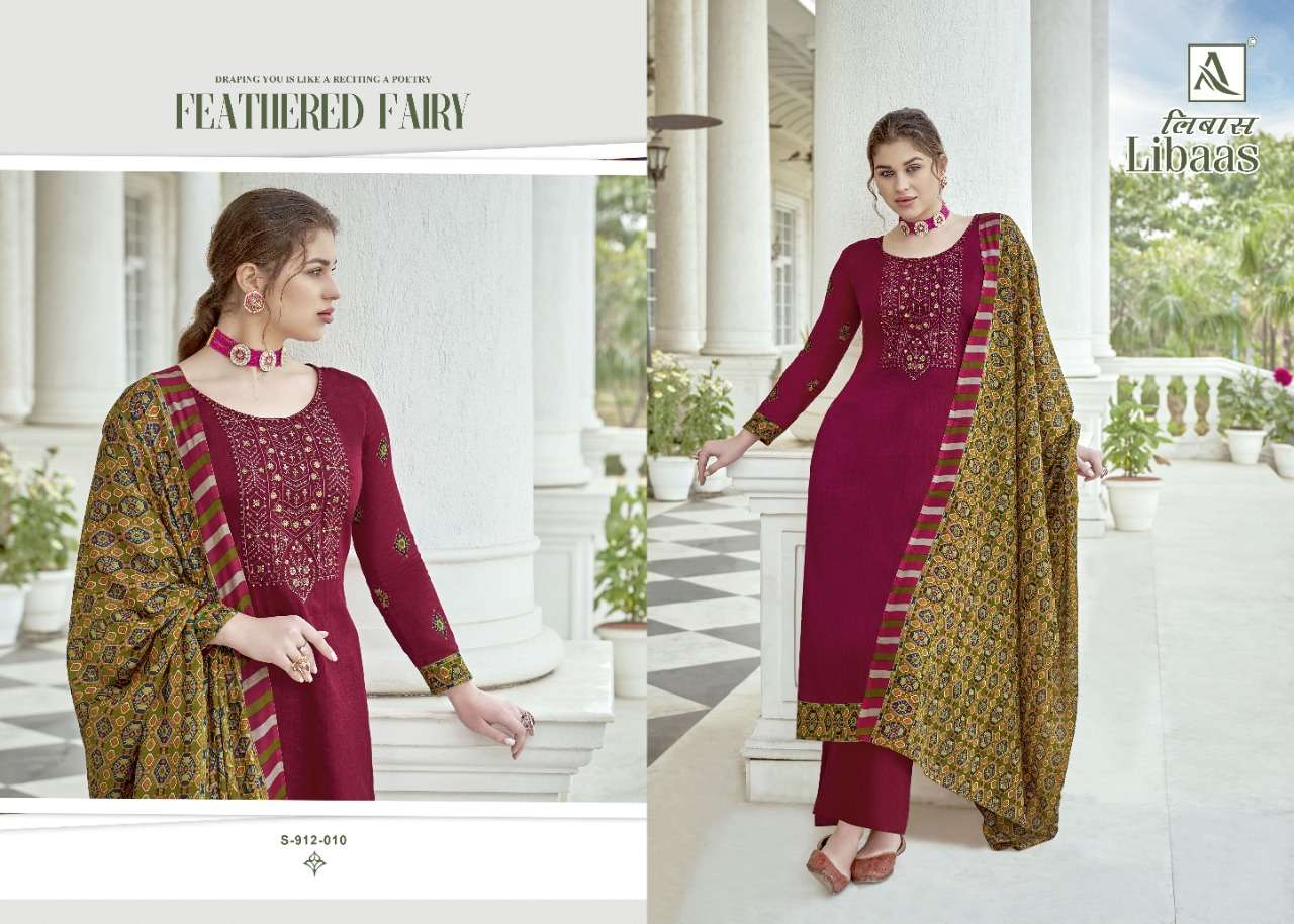 Alok Libaas Catalog Designer Wear Pure Jam Cotton Unstitched Dress Materials