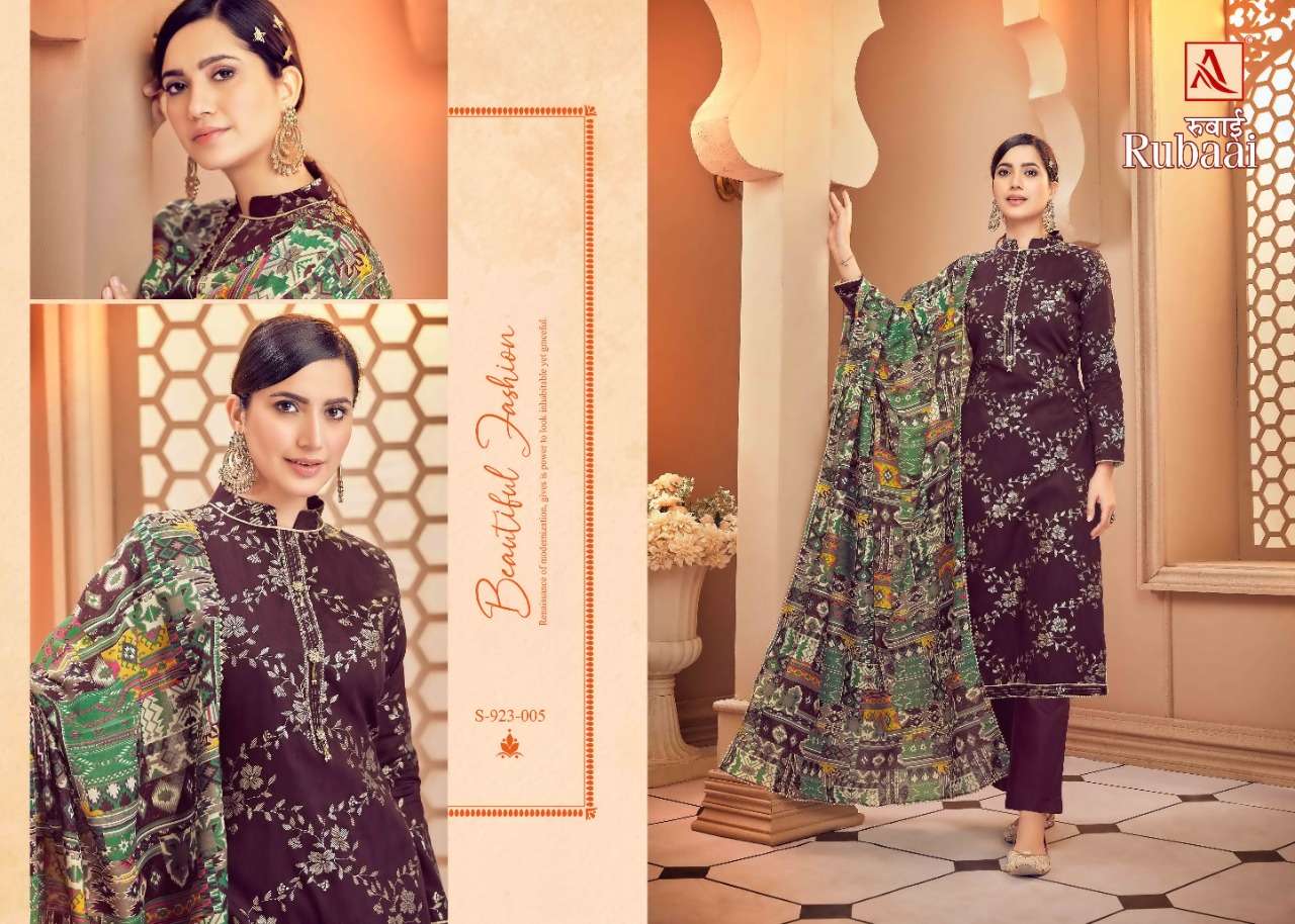 Alok Rubaai Catalog Party Wear Pure  Jam Women Dress Materials