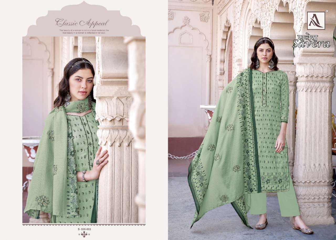 Alok Savera Catalog Fancy Wear Pure Jam Cotton Printed Ladies Dress Materials 