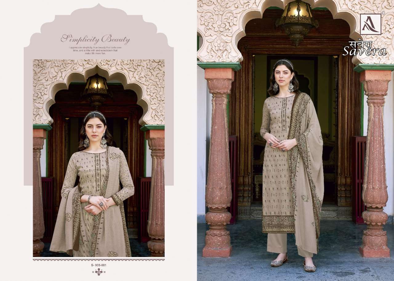 Alok Savera Catalog Fancy Wear Pure Jam Cotton Printed Ladies Dress Materials 