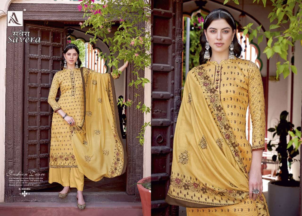 Alok Savera Catalog Fancy Wear Pure Jam Cotton Printed Ladies Dress Materials 