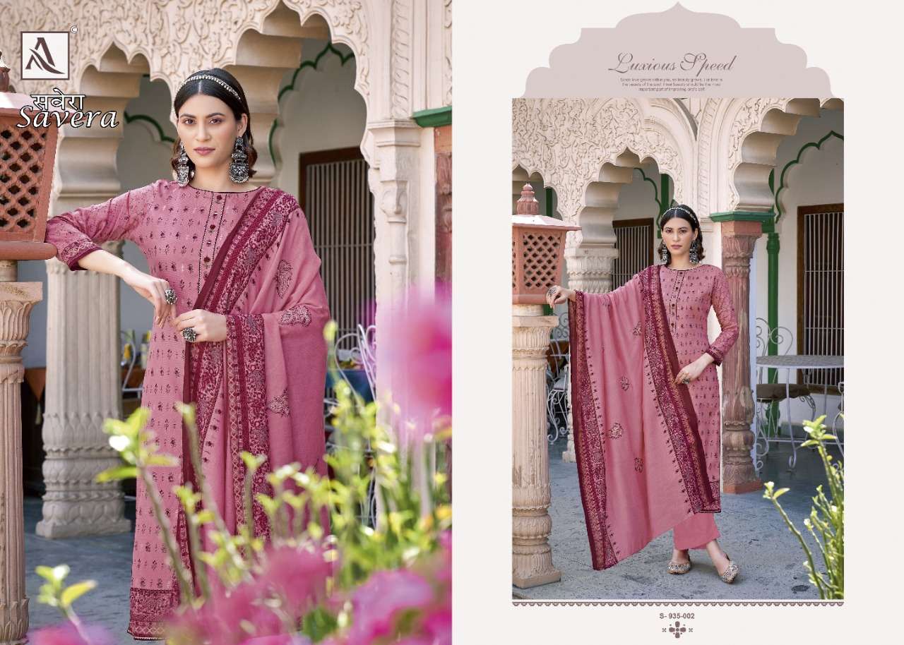 Alok Savera Catalog Fancy Wear Pure Jam Cotton Printed Ladies Dress Materials 