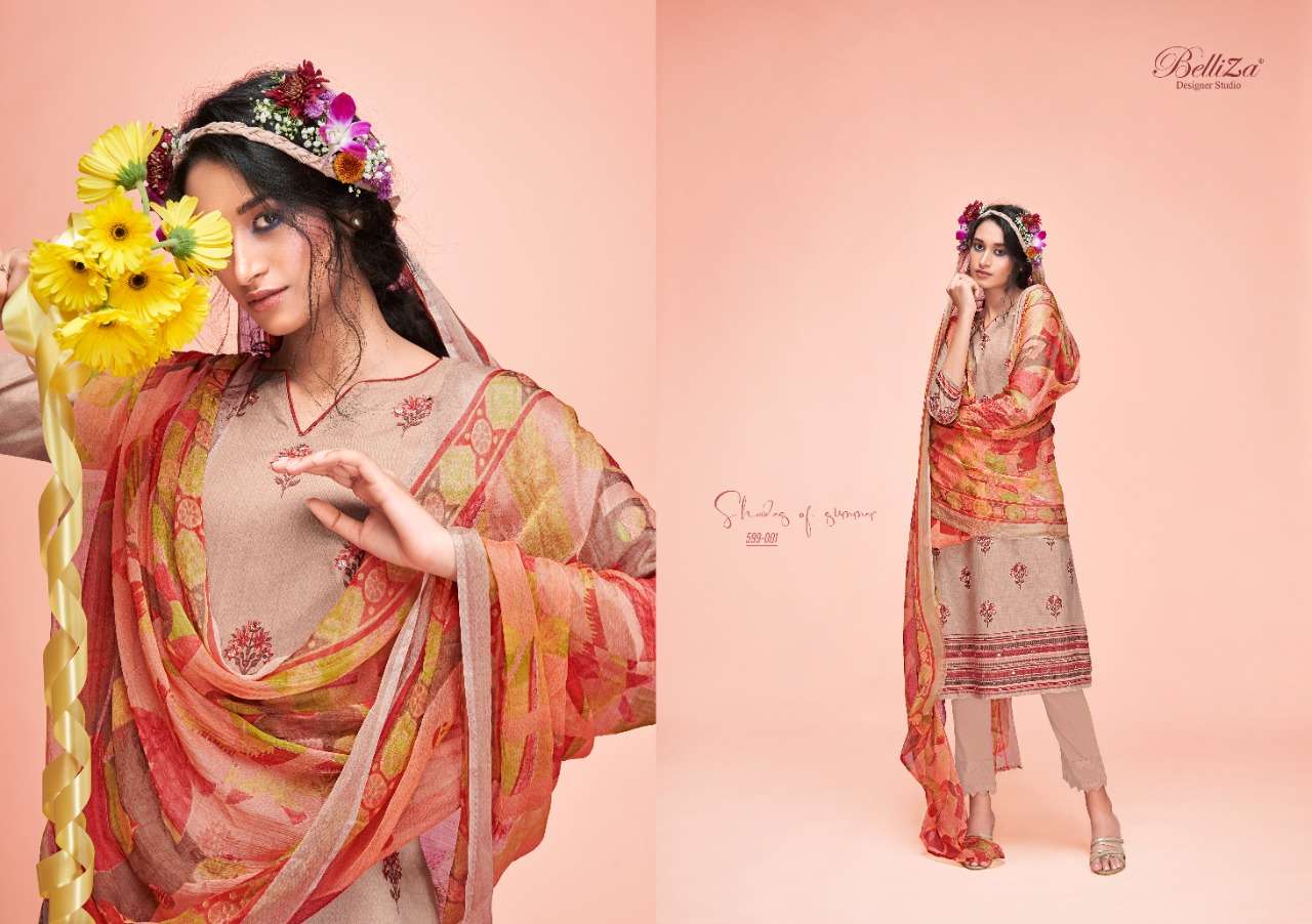 Belliza Ahalya Catalog Festive Wear Summer Cotton Printed Ladies Dress Materials 