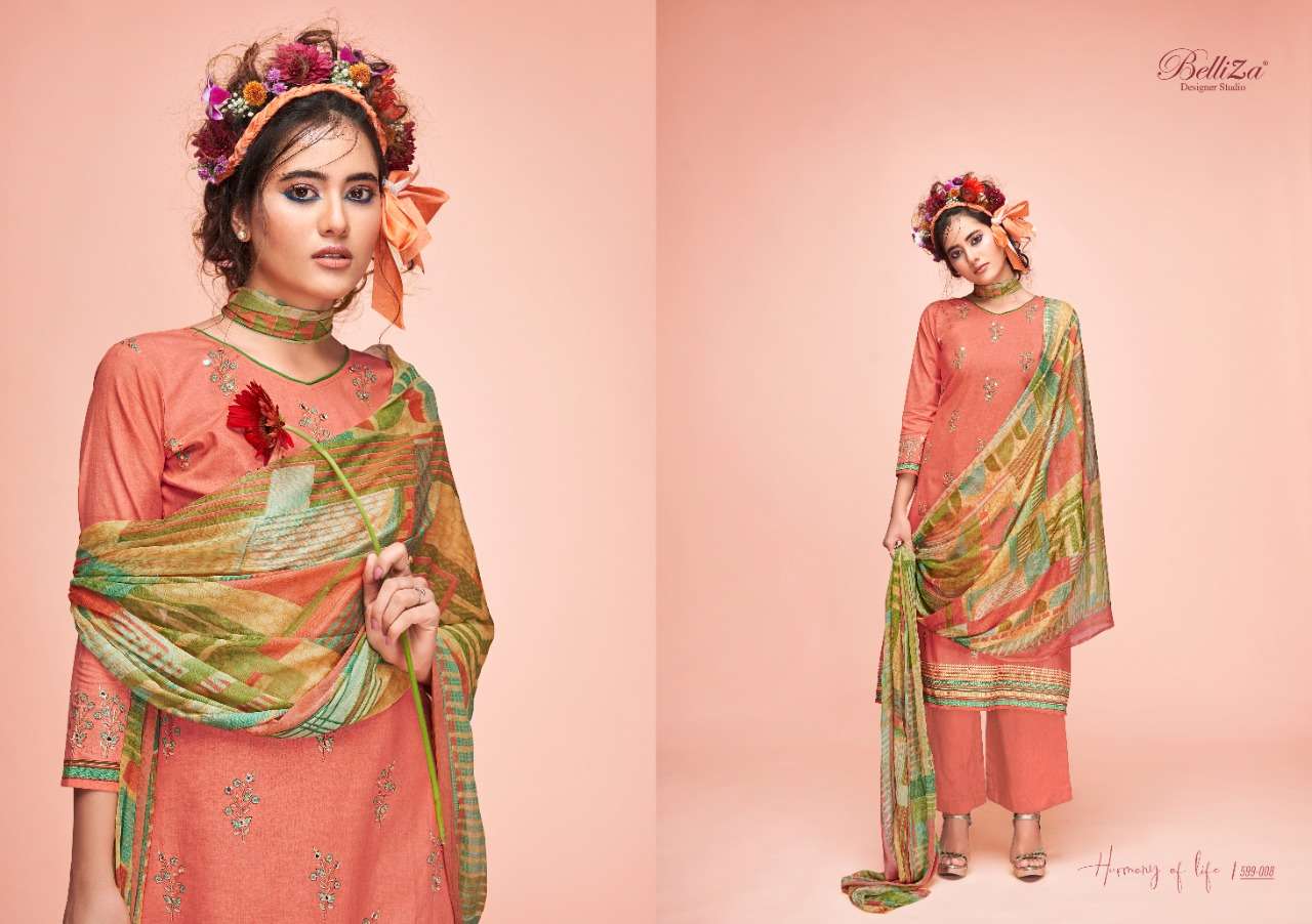 Belliza Ahalya Catalog Festive Wear Summer Cotton Printed Ladies Dress Materials 