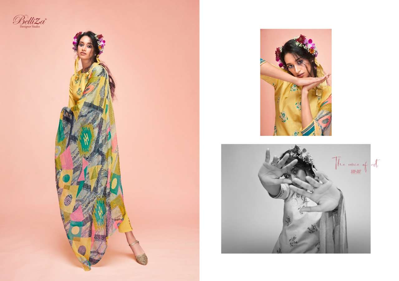 Belliza Ahalya Catalog Festive Wear Summer Cotton Printed Ladies Dress Materials 