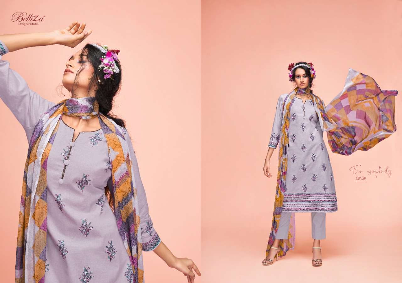 Belliza Ahalya Catalog Festive Wear Summer Cotton Printed Ladies Dress Materials 