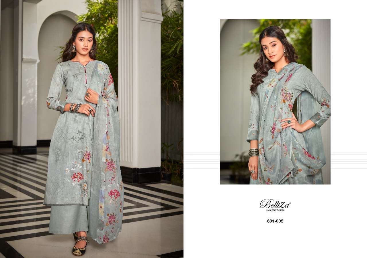 Belliza Namika Vol 2 Catalog Designer Wear Pure Cotton Linen Printed Ladies Dress Materials 