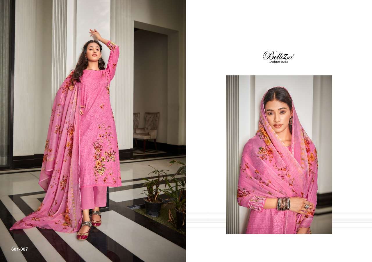 Belliza Namika Vol 2 Catalog Designer Wear Pure Cotton Linen Printed Ladies Dress Materials 