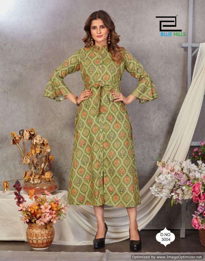 Blue Hills Belt Vol 3 Catalog Heavy Rayon Party Wear Long Anarkali Kurtis 