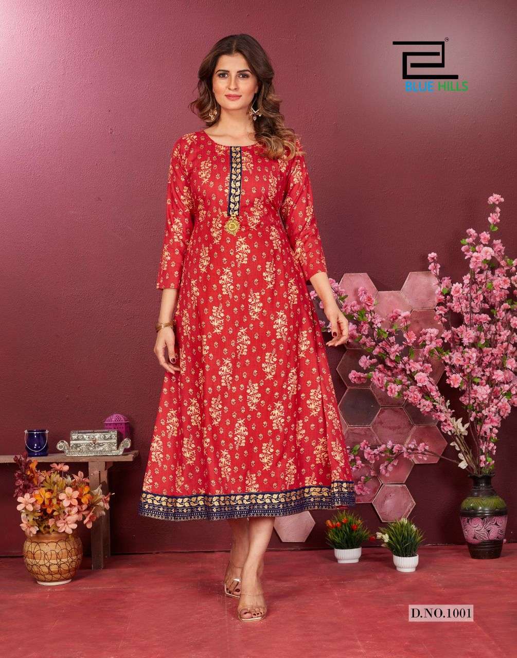 Blue Hills Fairy Tale Vol 1 Catalog Festive Wear Long Anarkali Kurtis 