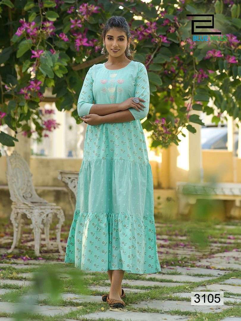 Blue Hills Livik Vol 11 Catalog Fancy Wear Cotton Long Anarkali kurtis