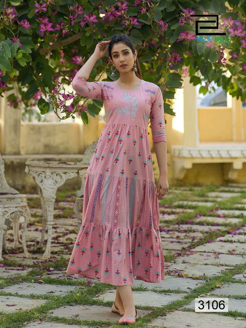 Blue Hills Livik Vol 11 Catalog Fancy Wear Cotton Long Anarkali kurtis