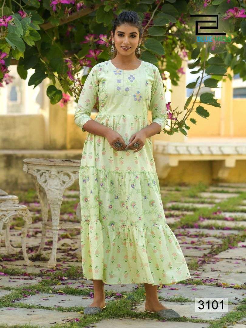 Blue Hills Livik Vol 11 Catalog Fancy Wear Cotton Long Anarkali kurtis