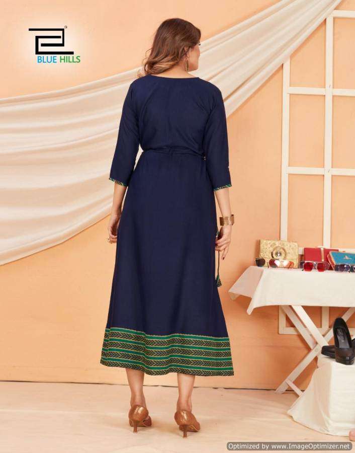 Blue Hills Special Vol 3 Catalog Casual Wear Rayon Long Kurtis 