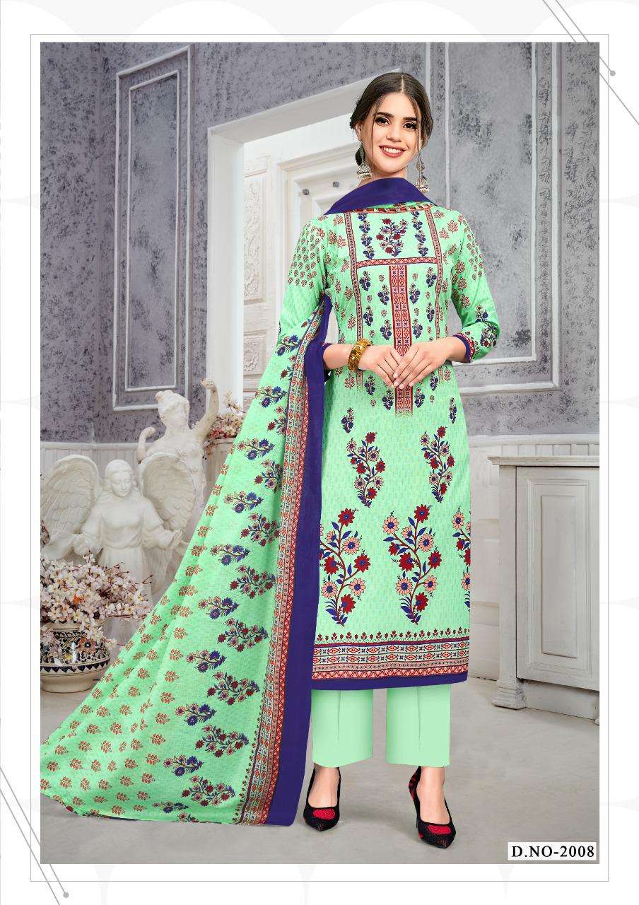 Gulnaaz Catalog Daily Wear Karachi Cotton Unstitched Women Dress Materials 