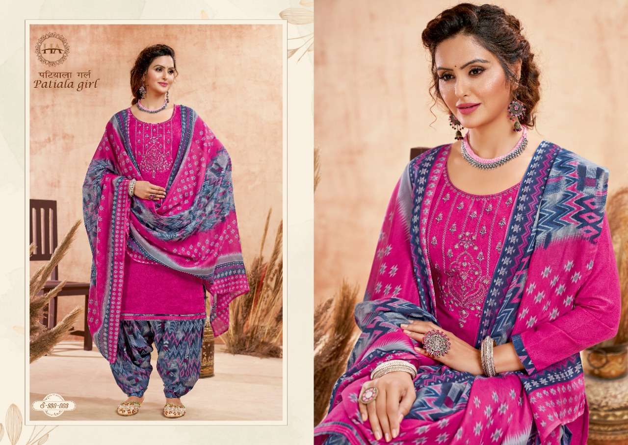 Harshit Patiyala Girl Catalog Catalog Daily Wear Summer Cotton Printed Unstitched Dress Materials 