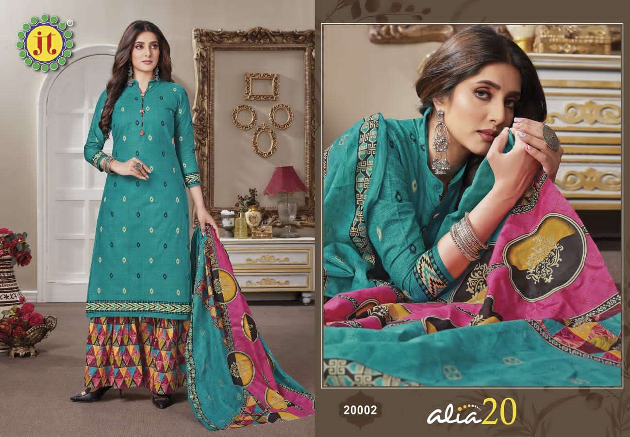 Jt Alia Vol 20 Catalog Casual Wear Cotton Printed Women Dress Materials 
