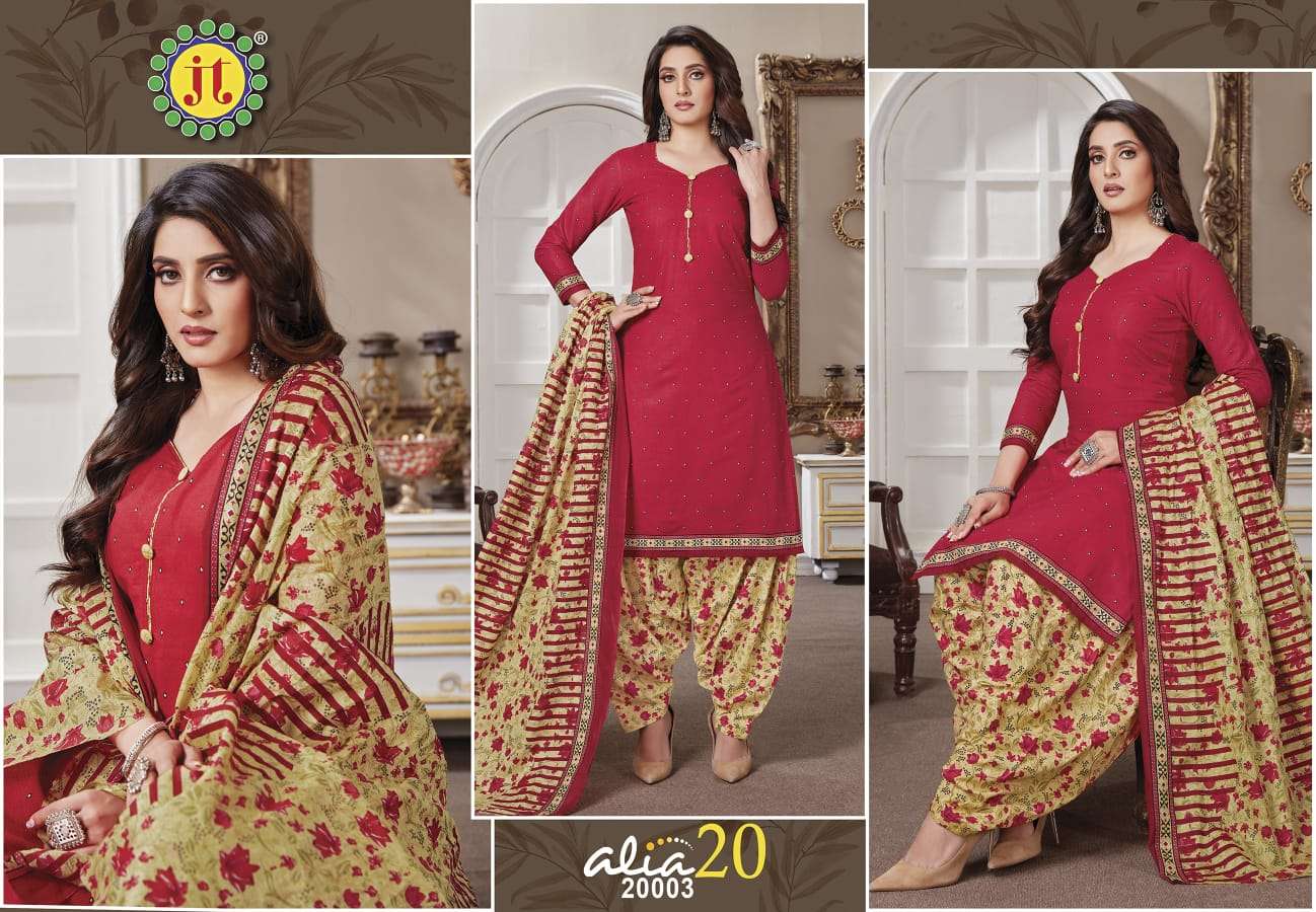 Jt Alia Vol 20 Catalog Casual Wear Cotton Printed Women Dress Materials 