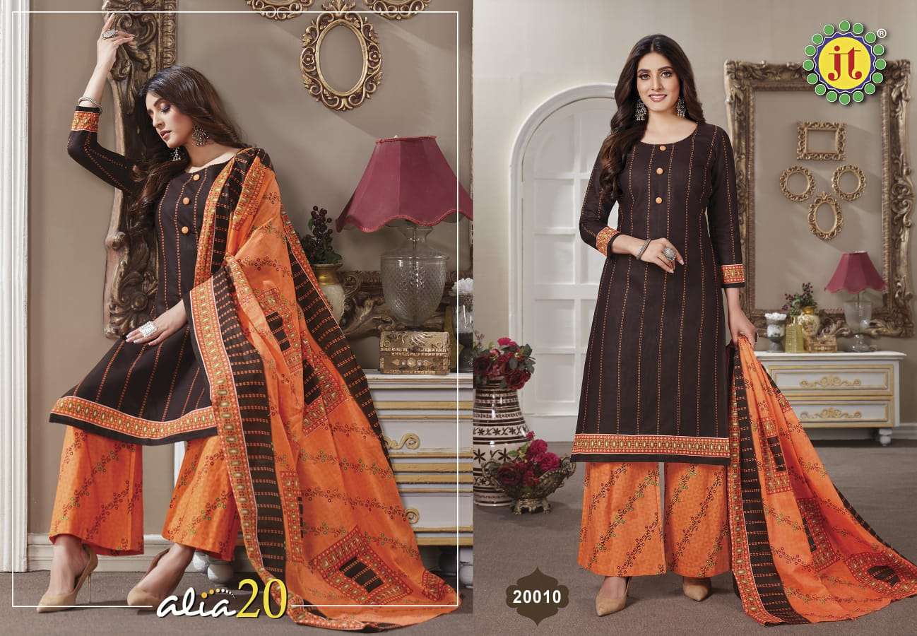 Jt Alia Vol 20 Catalog Casual Wear Cotton Printed Women Dress Materials 