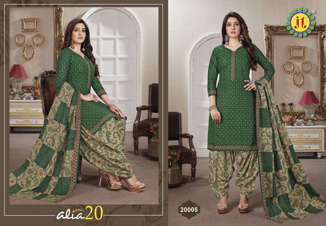 Jt Alia Vol 20 Catalog Casual Wear Cotton Printed Women Dress Materials 